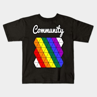 Pride Community triangle rainbow colors gift Kids T-Shirt